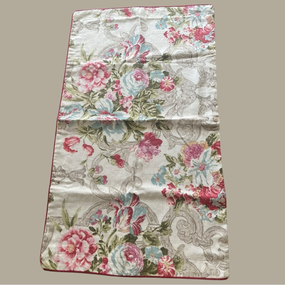 Linen Floral Pillow Cover By Rose Tree. Very Well Made, Quality, & Gorgeous!